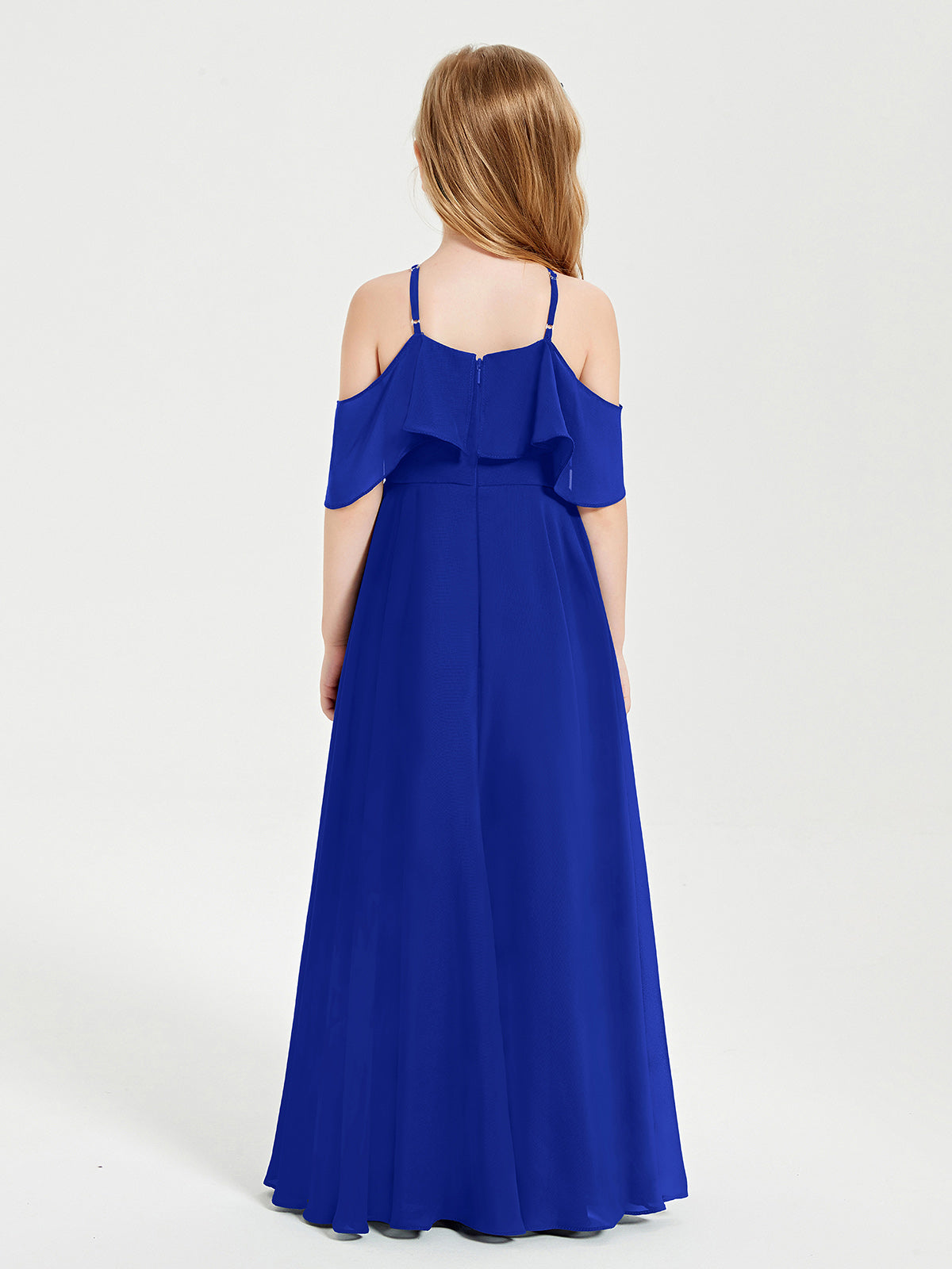 Off-the-Shoulder Long Dresses for Junior Bridesmaids Royal Blue
